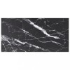 VidaXL Blat masă negru 100x50 cm 6 mm sticlă securizată design marmură