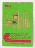 bnk cld Calendar de buzunar - 1985 - Centrul ce calcul electronic Bucuresti