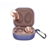 Cumpara ieftin Husa pentru protectia castilor Samsung Galaxy Buds Pro/Galaxy Buds Live, culoarea mov lavender, cu carlig de prindere