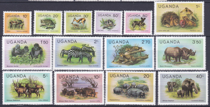 DB1 Fauna Africana 1979 Uganda 14 v. MNH