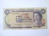 Cumpara ieftin Rara! Bermuda 10 Dollars 1982,bancnota din imagini