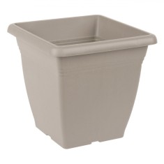 Ghiveci Patrat Flori, Plastic, Mocca, Capacitate 17 l, 32x32x30 cm