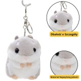 Breloc de plus, gri, 10 x 9 x 6 cm, Lean 13793