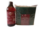 Prep&rsquo;N&rsquo;Shine-Pure Teak Oil &amp; Hand Pad&rsquo;s Mix Abrasive, alb, negru, verde, 500 ml