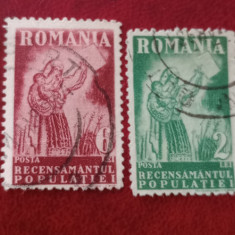 ROMANIA 1930 Lp 85 Recensământul populației serie stampilate