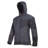 Jacheta Elastica Tip-sherpa Cu Gluga / Negru - Xl
