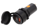 Alimentator USB ESOL cu 2 mufe, 12V DC, protecții multiple