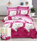 Lenjerie Pat 3D Quartz Sd010, Bumbac, 4 Piese, Fara Elastic, Imprimeu