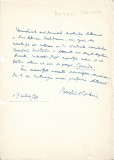 A3259N Document scris și semnat olograf de Benedict Corlaciu, 1969