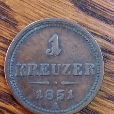 1 Kreuzer 1851 A. Patina frumoasa.