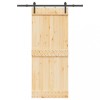 Ușă glisantă cu set de feronerie 85x210 cm, lemn masiv de pin