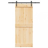 Ușă glisantă cu set de feronerie 85x210 cm, lemn masiv de pin