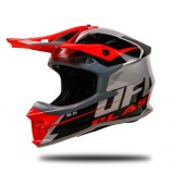 Cumpara ieftin Casca cross Ufo Plast Intrepid S5 gri/rosu/negru