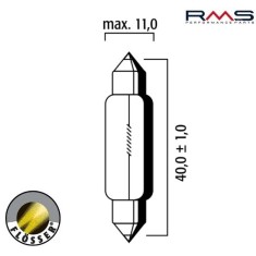 Bec 6V 10W (dimensiuni: 40x11 mm) (Flosser)