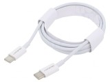 Cablu USB C Alb 1.5m 480Mbps, QOLTEC