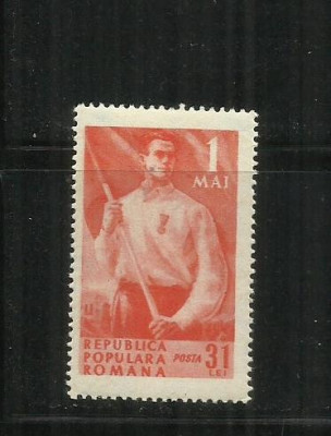 ROMANIA 1950 - 1 MAI, DANTELAT SI NEDANTELAT, MNH - LP 264 foto
