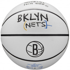 Mingi de baschet Wilson NBA Team City Collector Brooklyn Nets Ball WZ4016403ID alb foto