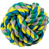 Jucărie C&acirc;ini, Minge Fr&acirc;nghie, Diametru 8cm, Multicolor, Oem