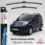 Cumpara ieftin Ștergătoare Peugeot Bipper Tepee 04.2008&ndash;12.2018 | Bosch Aerotwin A426S 650/475 mm