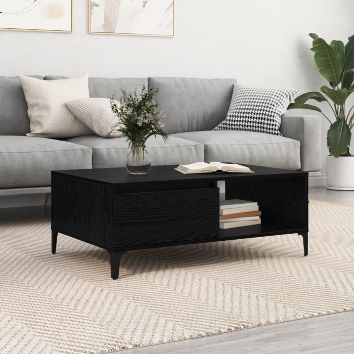 vidaXL Masă de cafea Stejar negru 90 x 60 x 35 cm Lemn compozit