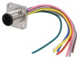 Soclu M12 8 pini tată IP67 30V 2A