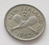 385. Moneda Noua Zeelanda 3 pence 1952