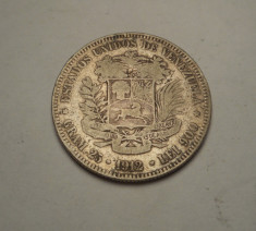 Venezuela 5 Bolivares Bolivari 1912 foto