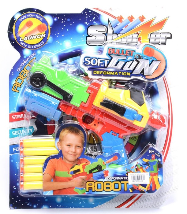 Pistol Transformers cu Gloanțe Moi