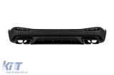 Difuzor tip GLC63 cu duze de evacuare din lac negru pentru bara spate A Design potrivit pentru Mercedes GLC SUV X254 dupa 2023 -oo--oo-, cu garnitura