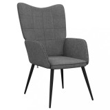 VidaXL Scaun de relaxare, gri &icirc;nchis, 62x68,5x96 cm, material textil