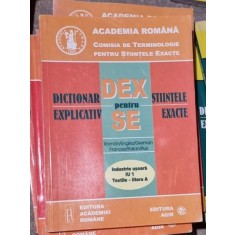 Dictionar Explicativ pentru Stiintele Exacte - Industrie Usoara IU 1 Textile Litera A