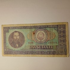Di.60. Bancnota 100 lei 1966 circulata foto
