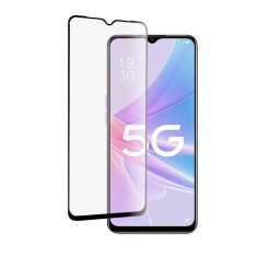 Folie sticla securizata compatibila cu oppo a58 / a78, htpmag dd, 9d, full glue, negru foto