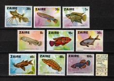 Congo / Zair, 1978 | Pesti exotici - Viata acvatica | Serie completa - MNH | aph foto