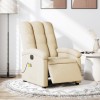 VidaXL Fotoliu electric de masaj rabatabil, crem, textil