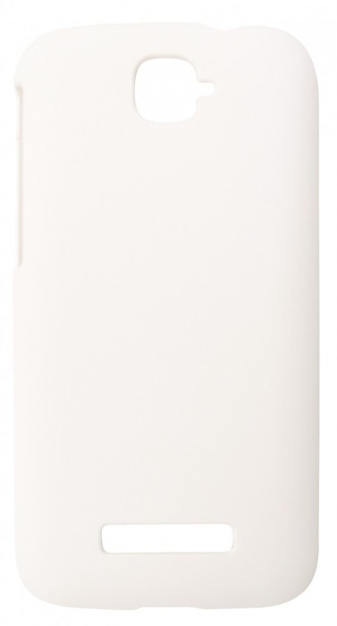 Husa tip capac plastic cauciucat alba pentru Alcatel One Touch Pop C7 Single Sim (OT-7040A, 7040F, 7041X) / Dual Sim (OT-7040D, 7041D, 7040E)