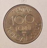 Hungary, Ungaria, 100 Forint Football World Championship, 1988, KM#664, comemorativa, Europa