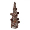 Brad Decorativ de Crăciun, Conic, LED, Lumină Alb Caldă, 13x48 cm, 15 Becurii, Oem