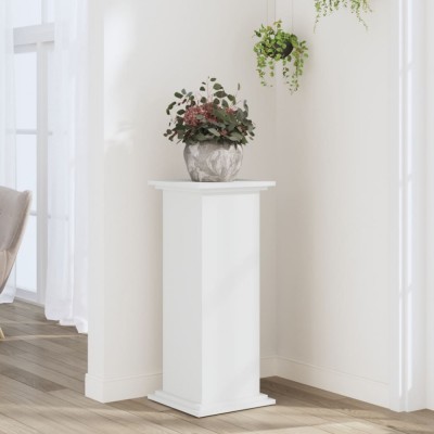 Gossi suport de plante, alb, 33x33x80 cm, lemn prelucrat foto