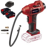 Einhell CE-CC 18 Li PXC + Twinpack + 4514095 - Compresor auto 11 bar + Set 2 acumulatori si incarcator Li-Ion 18 V 4 Ah