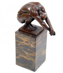 Nud - statueta din bronz pe soclu din marmura BT421 foto