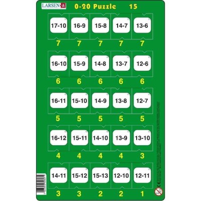 Set 16 Puzzle-uri 0 - 20, 25 Piese Larsen LRP47 foto