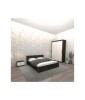 Dormitor Arli Wenge complet: Dulap 150cm, Pat 160x200, 2 Noptiere. Transport gratuit