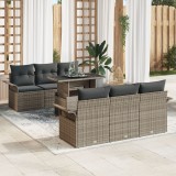 Gossi set canapele gradina cu 7 piese si perne gri din ratan