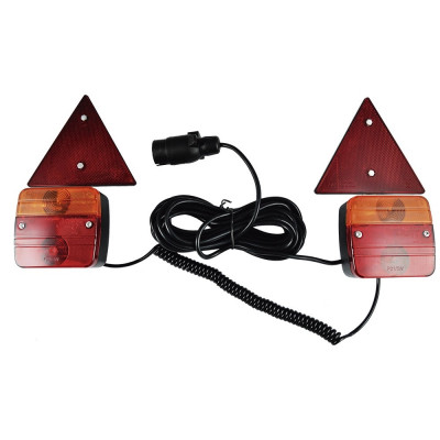 Kit Magnetic Lampi Remorca Cu Cablu Lung De 7M. Cablu Intre Lamp Jbm 51886 foto