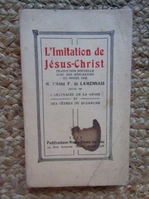 L&amp;rsquo;IMITATION DE JESUS-CHRIST foto