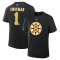 Boston Bruins tricou de bărbați Jeremy Swayman #1 Stack Logo Name &amp;amp; Number 2025/2026 Season - M
