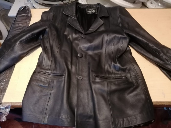 Geaca dama din piele artificiala, masura 2XL , negru