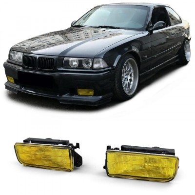 Proiectoare ceata BMW E36 galben OEM look NOU foto