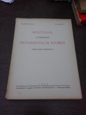 Buletinul Comisiunii Monumentelor istorice, aprilie iunie 1935 foto